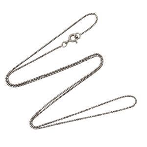 Vintage Sterling Silver 925 Box Chain Necklace 19.5"